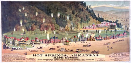 Hot Springs, Arkansas. Bath houses ca. 1888