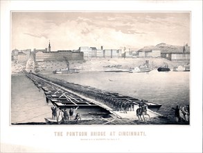 The pontoon bridge at Cincinnati ca. 1861