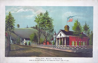 Philippi, West Virginia., scene of the first battle of the rebellion, fought June 3rd 1861 (created 1896)