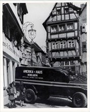 Amerika Haus Bookmobile, Heidelberg, Germany ca. 1948