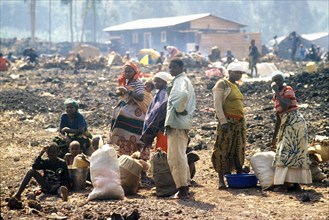 Rwandan refugees who have come to Goma
