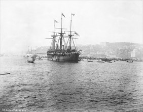 Warship Kaiser on which Kaiser Wilhelm II of Germany came to Istanbul ca. 1889