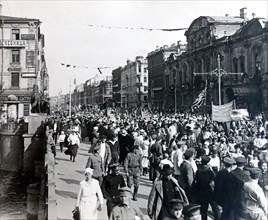 Procession on the Nevsky Prospect, Petrograd