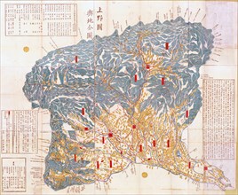 Geographical map of Kozuke Province