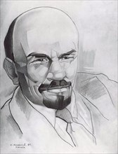 Portrait of Lenin by Yuri Annenkov, Moscow (1921)
