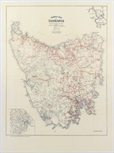 Tourist map of Tasmania ca. 1932