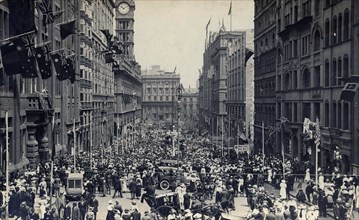 Armistice Day, Moore Street, Sydney NSW 1918