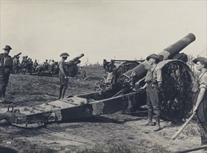 Nos 1, 2 and 3 guns of the First Australian Siege Battery in position, Ypres
