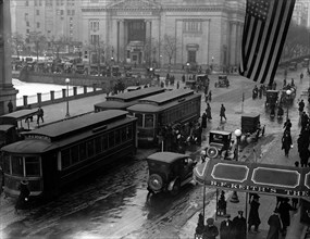 Trolley Car in Washington D.C. 14th Street view ca. 1913
