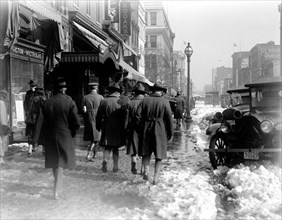 Snow street scene in Washington D.C. ca. 1913