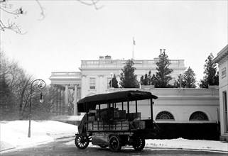 White House Express Truck in front of White House ca. 1911