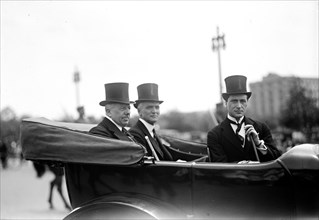 Secretary of State Robert Lansing, left, in automobile ca. 1916