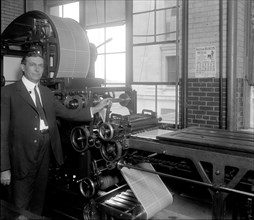 Stamp machine, Bureau of Engraving ca. early 1900s