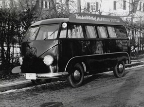 Volkswagen Bus Serves as Bookmobile, Stuttgart, Germany ca. 1948
