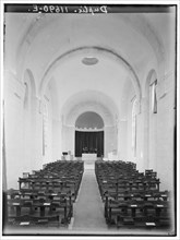 Scottish Memorial, Church of St. Andrews. Interior of the church, looking towards the apse (altar) ca. 1940
