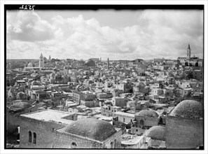 Jerusalem as seen from American Colony Aid Association baby home (orphange?) ca. between 1934 and 1939