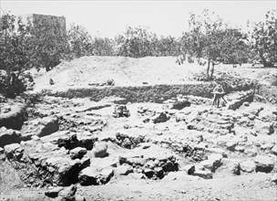 Bethel archeological excavations in 1954 by Dr. James Kelso. Excavating New Testament and inter Testament houses ca. 1954