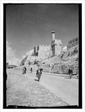 Citadel of Zion from Bethlehem Road in Jerusalem ca. 1900