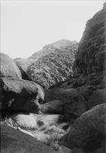Jebel Mousa seen from Ras Safsaf. ca. 1900