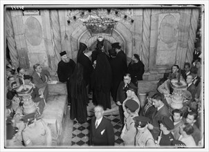 Calendar of religious ceremonies in Jerusalem during Easter period. Orthodox Holy Fire ca. 1941