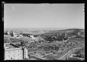 View from Y.M.C.A. tower looking east over the city ca. between 1934 and 1939