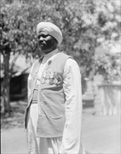Nubian guard at government house in Entebbe Uganda ca. 1936
