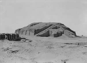 Iraq. Ur. (So called of the Chaldees). Ziggurat in Ur Iraq as seen from the southeast ca. 1932