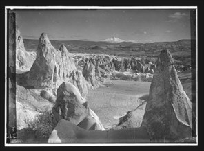 Mt. Erciyes from Orta Hisar ridge, Cappadocia, Turkey ca. 1935