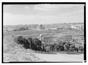 Jerusalem as seen from the slopes of Mt. Olivet ca. between 1940 and 1946