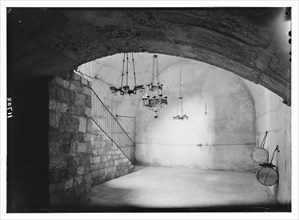 In the Temple area, the Moslem mosque of el-Burak, interior ca. between 1940 and 1946