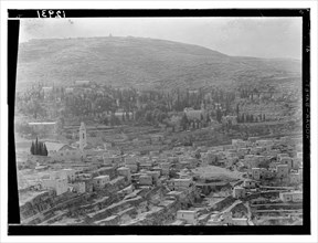 View from north of Ain Karim, a Jerusalem neighborhood, also spelled Ein Kerim ca. between 1940 and 1946