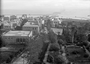 Haifa and its Harbour as seen from the Technical School ca. 1920