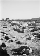 Ramet el Khalil. Possibly Mamre. Closer view of the ruins ca. 1920