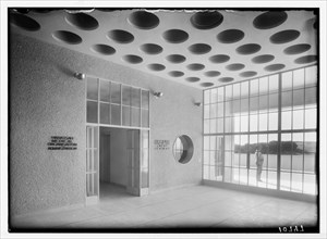 Interior view of the New Hadassah University Medical Centre in Jerusalem (Scopus). The Visitors' entrance. ca. between 1934 and 1939