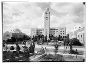 View of the YMCA in Jerusalem seen from King David Hotel ca. between 1934 and 1939