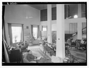 Servicemen relaxing and reading at St. Andrew's House in Tel Aviv, the chapel ca. between 1940 and 1946