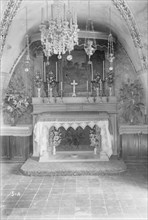 Interior of 5th Station of the Cross inside a church in Israel ca. between 1898 and 1946
