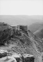 Ramparts of Kerak, east of the Jordan and Dead Sea ca. 1900