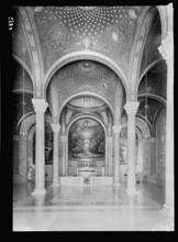 The interior of the basilica of Gethsemane ca. 1920