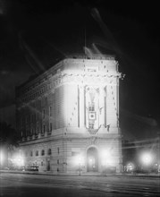 Masonic Temple in Washington D.C., at night ca.  between 1910 and 1926