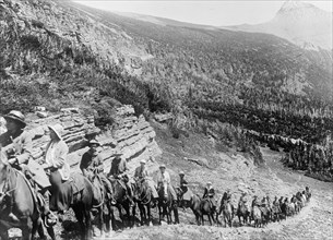 Trail Ride at Rocky Mountain National Park ca. early 1900s
