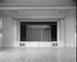 Empty stage and theater in the Jewish Community Center ca.  between 1910 and 1926