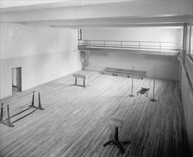 Empty gymnasium at the Jewish Community Center ca.  between 1910 and 1926