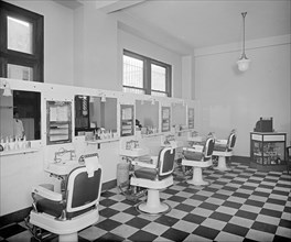 Empty Barber shop chairs, Investment Building ca.  between 1910 and 1935