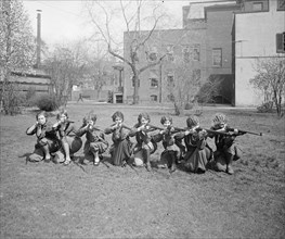 Girls rifle team, University of Maryland ca.  between 1910 and 1925