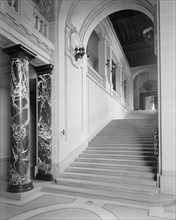 Empty stairway at the Pan American Union, [Washington, D.C.], interior ca.  between 1910 and 1925