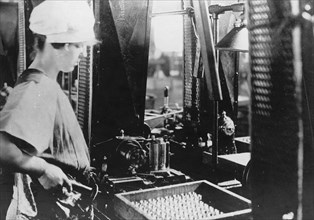 Keystone Munitions Plant, milling primers ca.  between 1914 and 1917