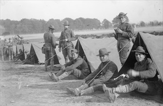 Soldiers in tents at the U.S. Army field camp, Ft. Myer, Va. (prior to 1915)