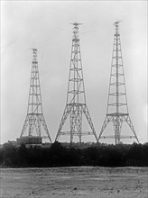 Three wireless towers ca. between 1909 and 1919