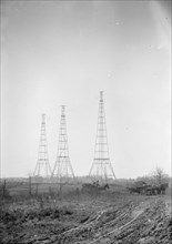 Three wireless towers, Arlington ca. between 1909 and 1920